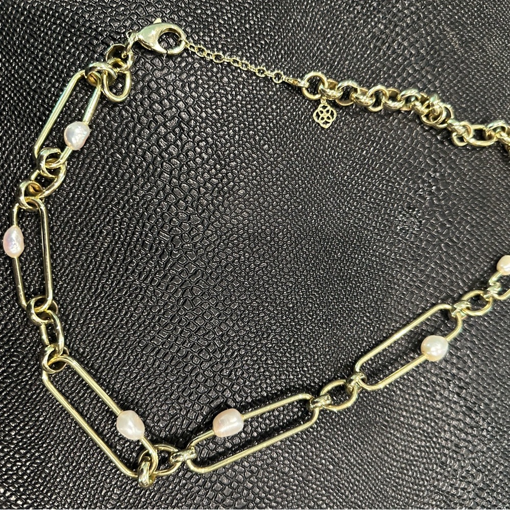 Kendra Scott Gold and White Pearl Necklace - Picture 7 of 7